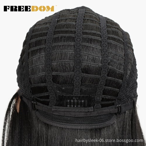 Magic Straight 26  Inch Lace Front Wigs For Black Women Middle Part Heat Resistant Hair Straight Black Synthetic Lace Front Wigs